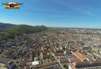 Photographie aerienne de Besançon par un drone