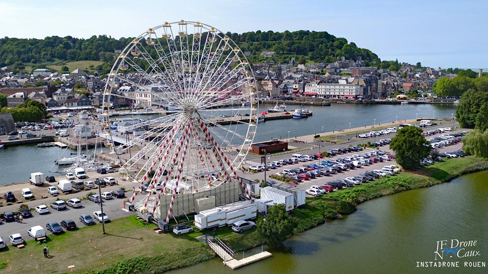 Photographie aérienne de Honfleur en Normandie