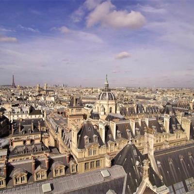 Photographie aérienne de l’université de la Sorbonne