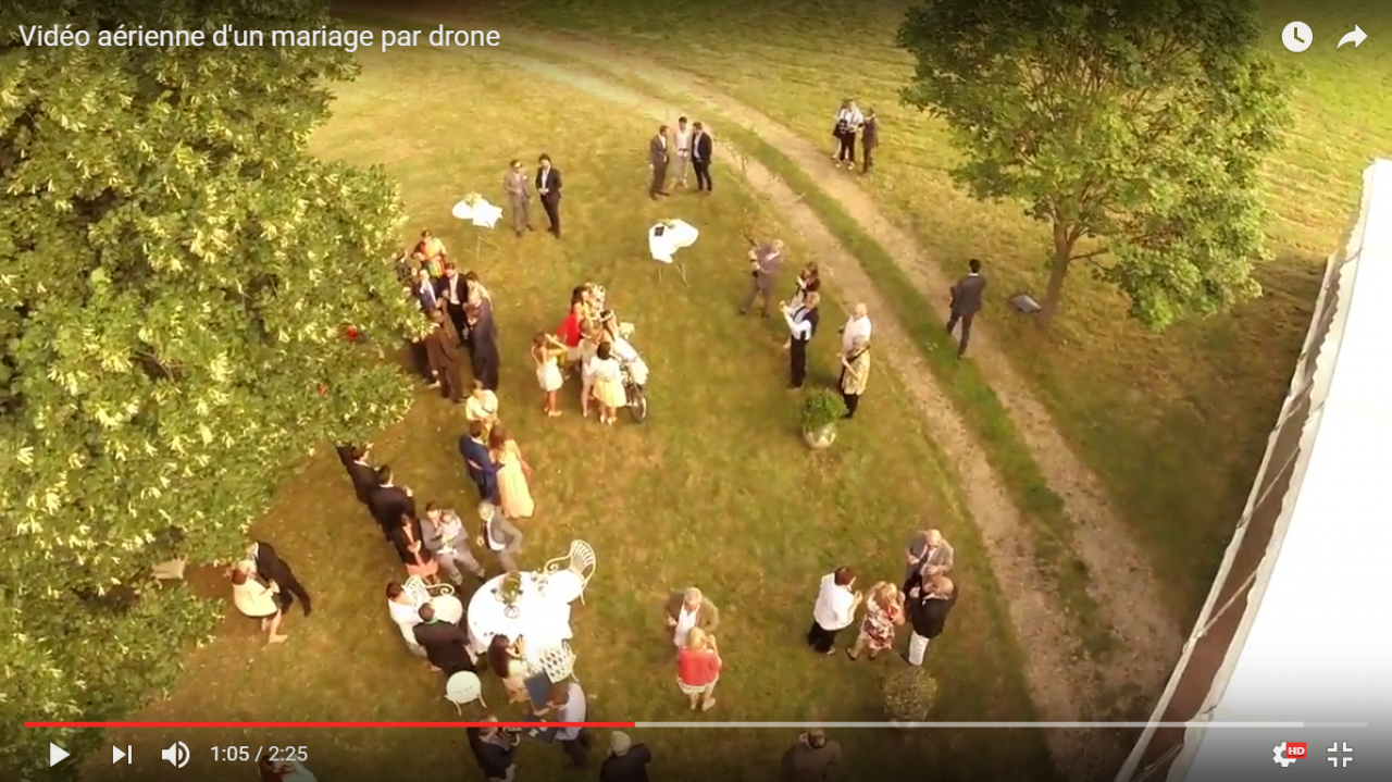Photographie aérienne de mariage par drone