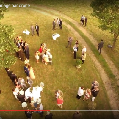 Photographie aérienne de mariage par drone