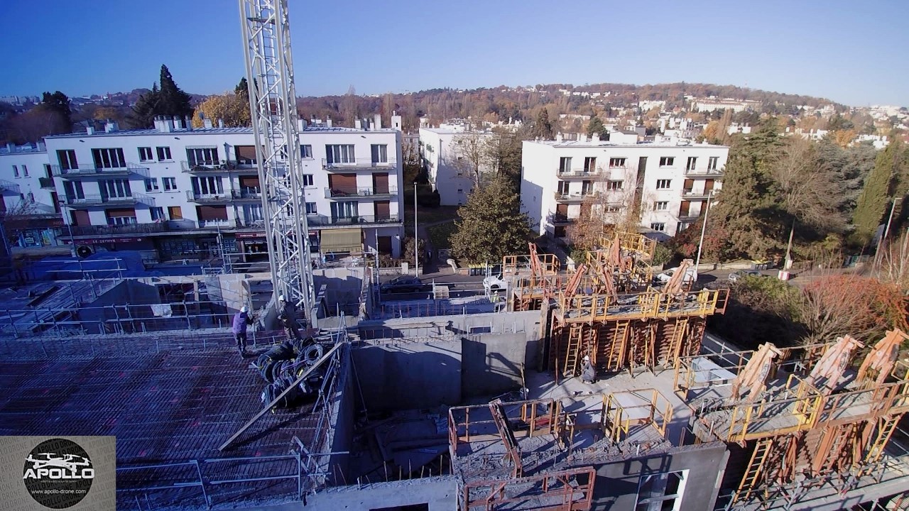 Photographie aérienne de suivi de chantier par drone