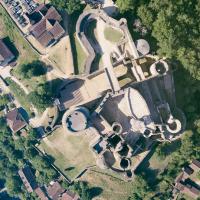 Photographie aérienne du Château de Bonaguil