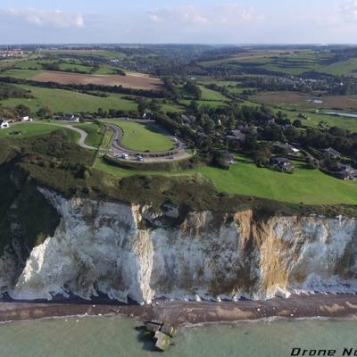 Photographie aérienne falaises en Normandie par drone