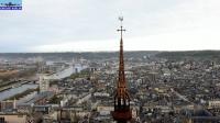 Photographie aérienne par drone de la ville de Rouen en Normandie