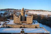 photographie aérienne par drone du Chateau de Montrottier près d'Annecy