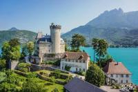 photographie du Chateau de Duingt sur le Lac d'Annecy