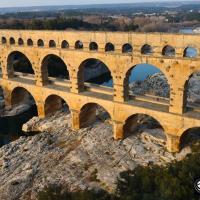 Pont du Gard en photo aérienne par drone