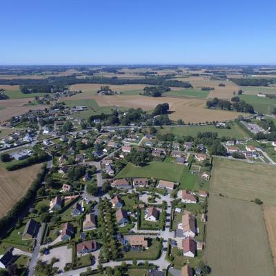 Photo aérienne d'Auberville la Campagne village de Normandie
