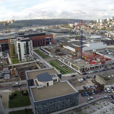 Rouen en Normandie photographié par un drone