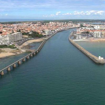 Sables-d'Olonne en vue aérienne par drone