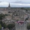 Saint-Emilion en vue aérienne par drone