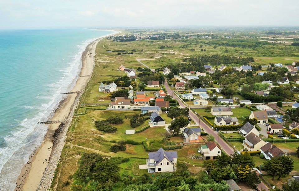 Saint Germain sur Ay dans la Manche en vue aérienne