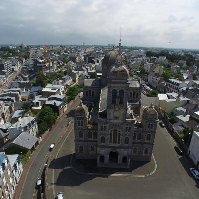 St Paul, Granville photographié par un drone dans la Manche