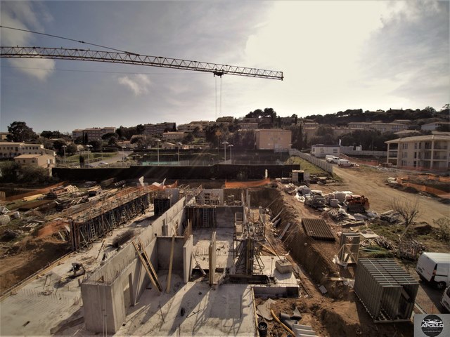 Suivi de chantier en prise de vu aérienne d'un drone