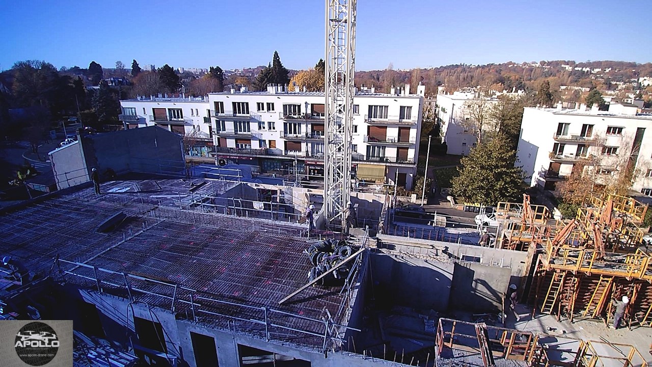 Photo de suivi de chantier en vue aérienne par drone