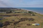 Utah Beach dans la Manche en vue aérienne