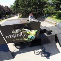 Evénement sur le vélo photographié par un drone