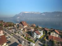 Village de Sevrier vue du ciel par un drone,