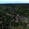 Village de Turenne en vue aérienne par drone