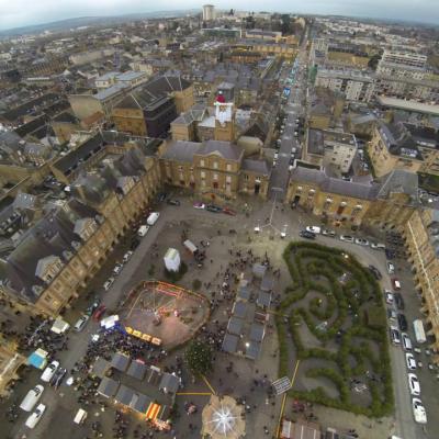 Ville de Charleville-Mézières vue du ciel par un drone