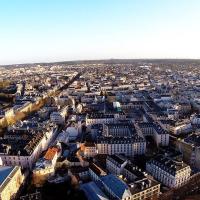 Ville de Versailles en vue aérienne photographiée par un drone