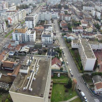 Vitry sur Seine ville de région Parisienne en vue aérienne