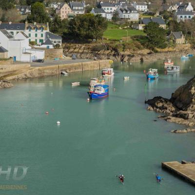 Vue aérienne de Clohars-Carnoët photographié par un drone