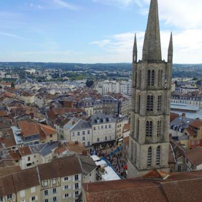 Vue aérienne de Limoge photographiée par un drone