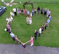 Photo aérienne de mariage par un drone