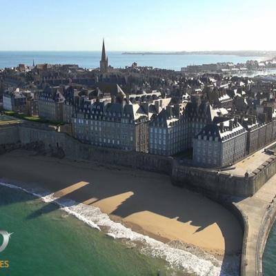 Vue aérienne de Saint-Malo photographié par un drone
