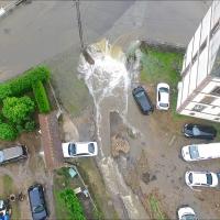 Vue aérienne pour journaliste photographiée par drone