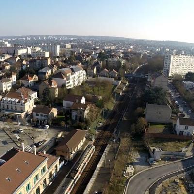 Vue aérienne Saint-Germain-en-Laye en Ile de France.