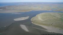Photo de la baie de somme en vue aérienne