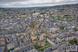 Agglomération vue du ciel par un drone en Nouvelle Aquitaine