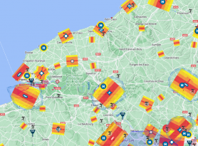 Carte des zones règlementées pour drone en Seine Maritime