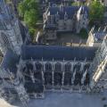 Cathedrale notre dame filmee par un drone