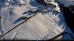 Chalet dans la montagne vue du ciel par un drone