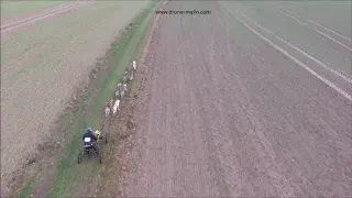 Championnat de France de chiens de traineaux en vue aérienne