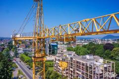 Chantier photographie par un drone a Annecy le vieux