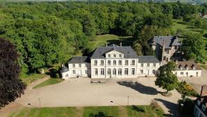 Château de Trangis Evreux en vue aérienne par drone