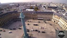 Colonne de la place Vendôme a Paris photographiée par un drone