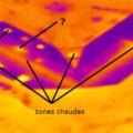 Déperdition thermique d’une maison vue du ciel