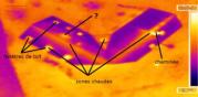 Deperdition thermique d une maison vue du ciel