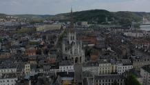 Eglise st maclou de rouen photographiee par un drone