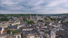 vue aérienne par drone de la ville Evreux Eure Normandie