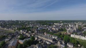 Evreux en vue aérienne par drone