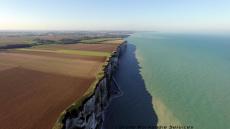 Falaises Normandes vue du ciel de Seine-Maritime par drone