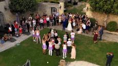 Film d un mariage avec vue aérienne par drone en live