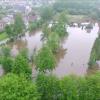 Inondation en image aérienne par drone en direct